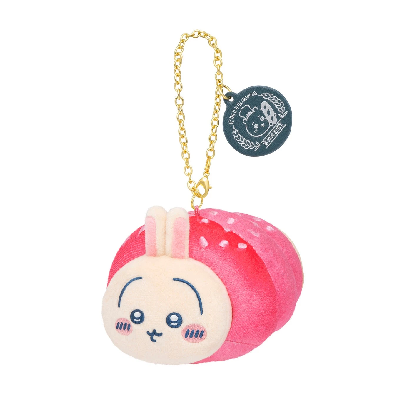 コロネなマスコット(うさぎ)。耳とピンク色のコロネが見える商品写真です。