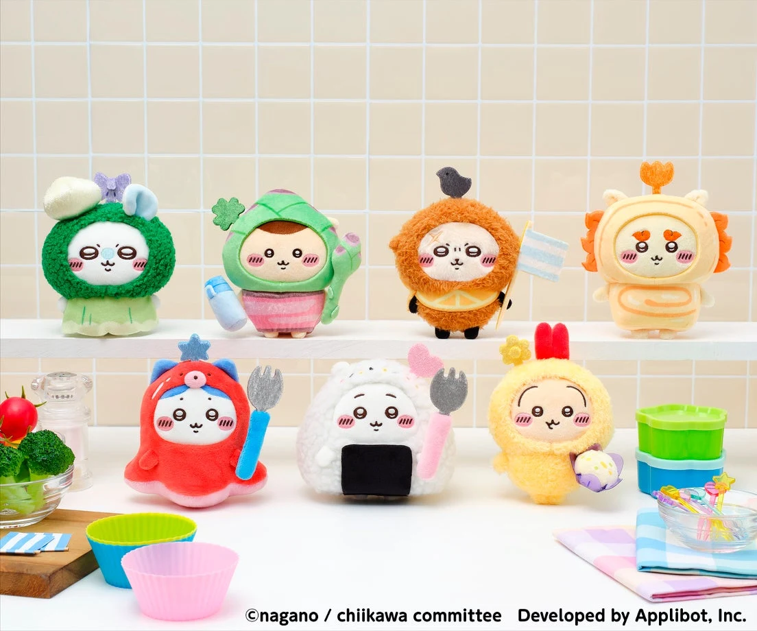 お弁当なマスコットは全7種。食べ物を思わせる衣装を写真で比較できます。